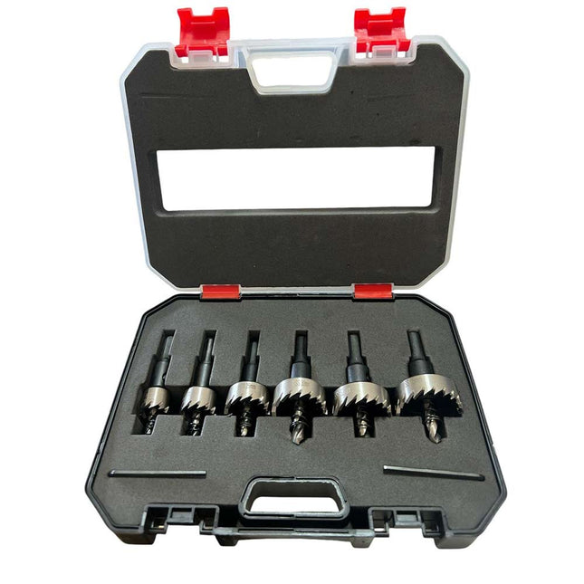 Set di 6 frese HSS per ferro in acciaio per trapano fresa per forature metallo varie dimensioni 2 chiavini esagonali - enzoled