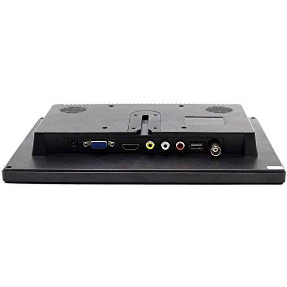 Monitor 10'' pollici LCD HD portatile HDMI VGA USB BNC per videosorveglianza telecamera auto 2 canali video 720p con telecomando casse incorporate - enzoled