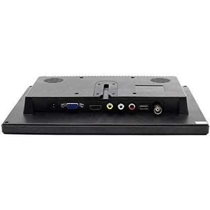 Monitor 10'' pollici LCD HD portatile HDMI VGA USB BNC per videosorveglianza telecamera auto 2 canali video 720p con telecomando casse incorporate - enzoled