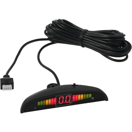4 sensori di parcheggio per retromarcia con display a led e segnale avvisatore acustico silver - enzoled