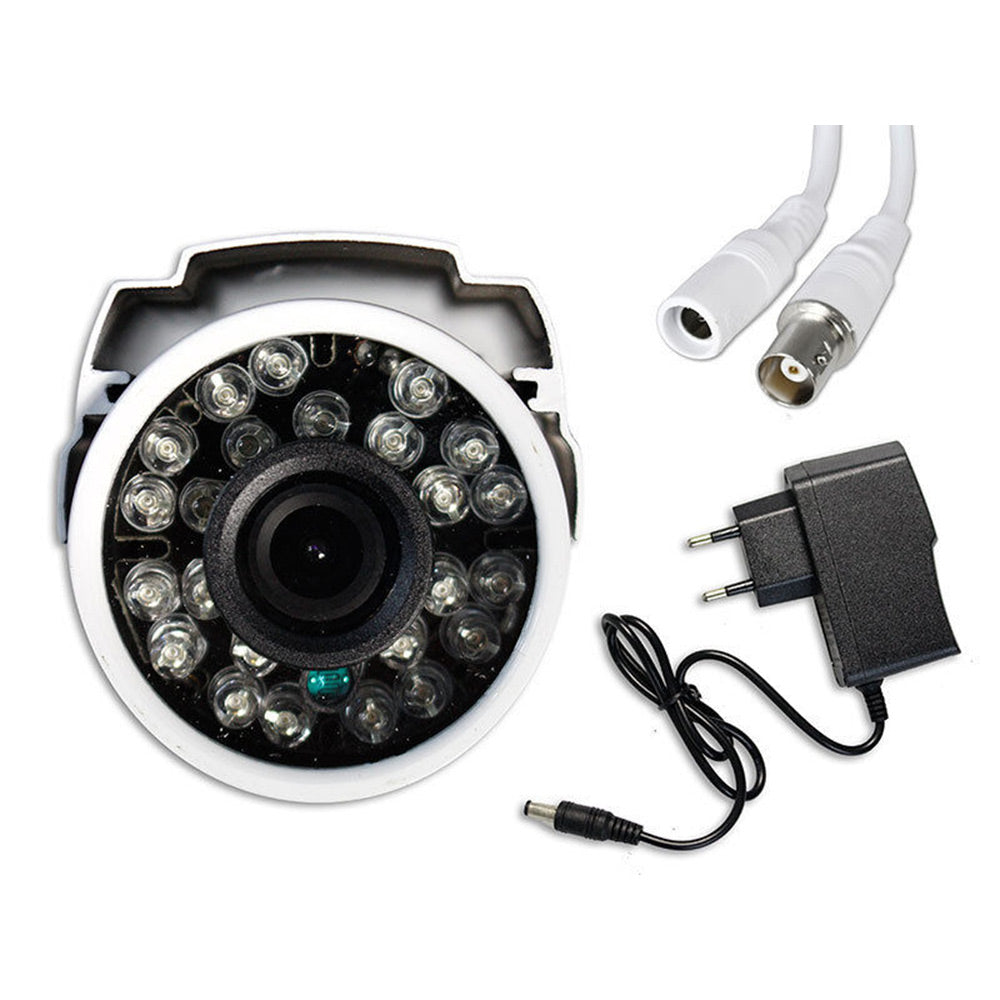 Telecamera ccd a colori 420 tvl linee 24 led infrarossi lente 2,8 mm con staffa videocamera sorveglianza per interno ed esterno - enzoled