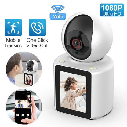 Telecamera WiFi Full HD 1080P per videosorveglianza motorizzata con monitor 2,8” con videochiamata - enzoled