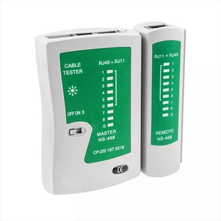 Tester per cavi di rete lan RJ-45 RJ-11 rRJ-12 cat-5 usb per verificare la corretta configurazione dei cavi 9 led - enzoled