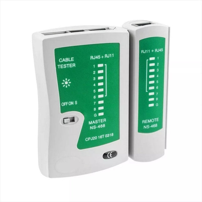 Tester per cavi di rete lan RJ-45 RJ-11 rRJ-12 cat-5 usb per verificare la corretta configurazione dei cavi 9 led - enzoled