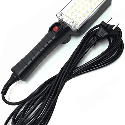 orcia led da officina 34 le con gancio e magnete da lavoro auto con presa shuko per emergenza riparazioni - enzoled