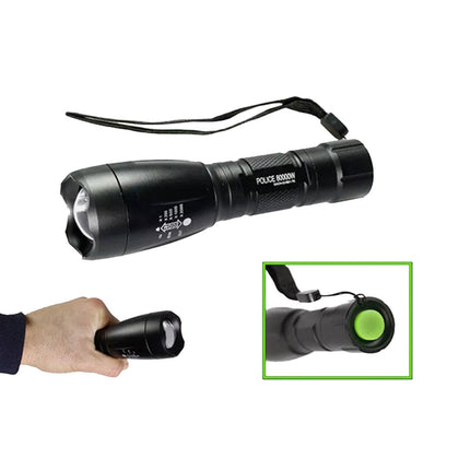 Torcia led ricaricabile tattica ad alta potenza con zoom attacco fucile e controllo remoto pila militare per caccia campeggio ciclismo softair pesca - enzoled