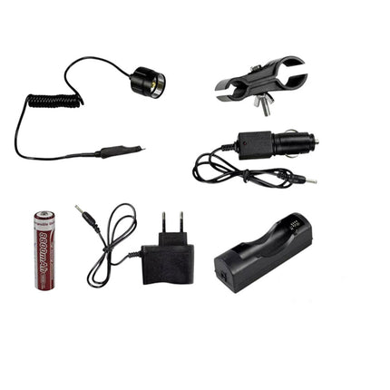 Torcia led ricaricabile tattica ad alta potenza con zoom attacco fucile e controllo remoto pila militare per caccia campeggio ciclismo softair pesca - enzoled