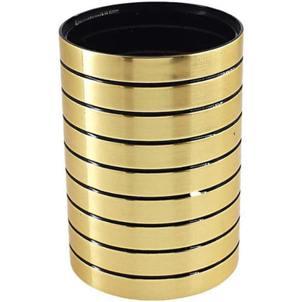 Accessori bagno a righe stile moderno oro dispenser sapone bicchiere porta spazzolino piattino portasapone - enzoled