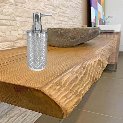 Accessori Bagno argento stile barocco con Dispenser Sapone Bicchiere portaspazzolino piattino portasapone - enzoled