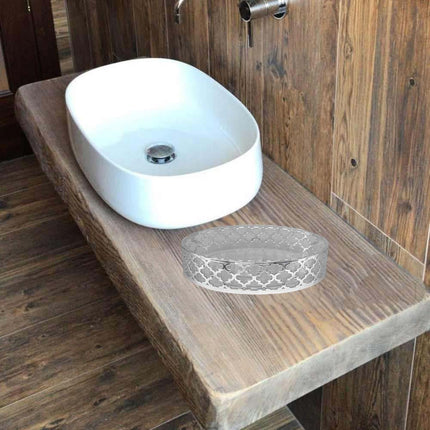Accessori Bagno argento stile barocco con Dispenser Sapone Bicchiere portaspazzolino piattino portasapone - enzoled