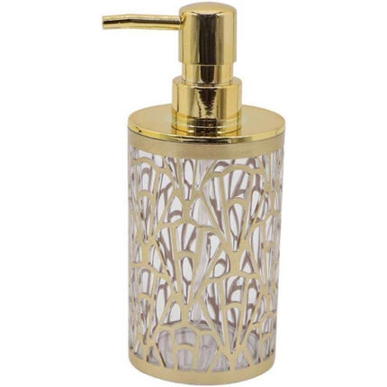 Accessori Bagno oro stile contemporaneo con Dispenser Sapone Bicchiere portaspazzolino piattino portasapone - enzoled