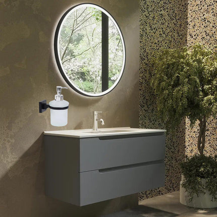 Accessori da bagno acciaio nero porta asciugamani porta sapone porta phone scopino porta spazzolino fissaggio con viti o senza viti biadesivo accessori arredo bagno - enzoled