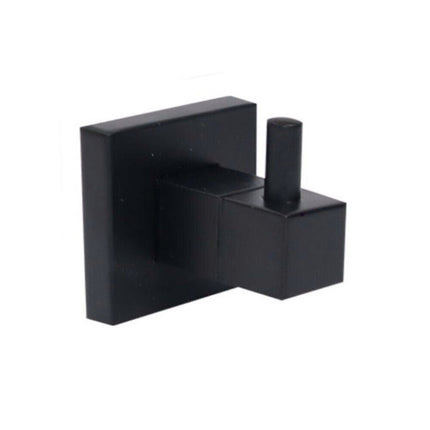 Accessori da bagno acciaio nero porta asciugamani porta sapone porta phone scopino porta spazzolino fissaggio con viti o senza viti biadesivo accessori arredo bagno - enzoled