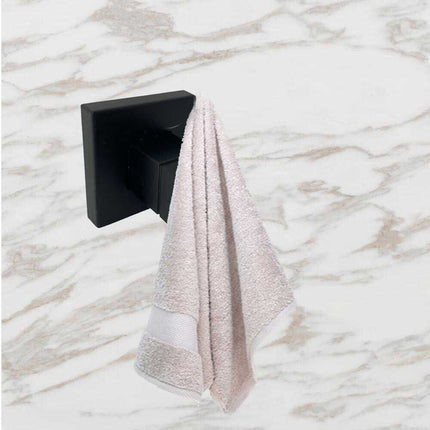 Accessori da bagno acciaio nero porta asciugamani porta sapone porta phone scopino porta spazzolino fissaggio con viti o senza viti biadesivo accessori arredo bagno - enzoled