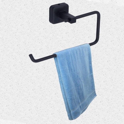 Accessori da bagno acciaio nero porta asciugamani porta sapone porta phone scopino porta spazzolino fissaggio con viti o senza viti biadesivo accessori arredo bagno - enzoled