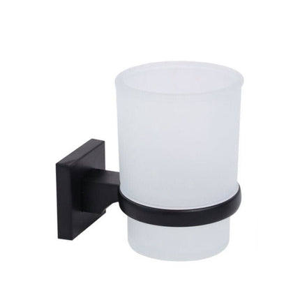 Accessori da bagno acciaio nero porta asciugamani porta sapone porta phone scopino porta spazzolino fissaggio con viti o senza viti biadesivo accessori arredo bagno - enzoled