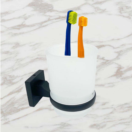Accessori da bagno acciaio nero porta asciugamani porta sapone porta phone scopino porta spazzolino fissaggio con viti o senza viti biadesivo accessori arredo bagno - enzoled