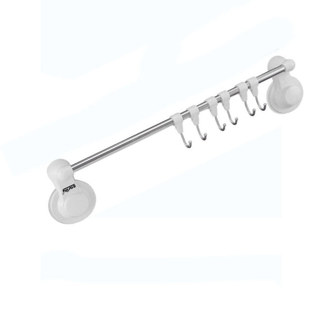 Appendino con ventosa con 6 ganci per bagno e cucina porta utensili asciugamani organizer da muro - enzoled