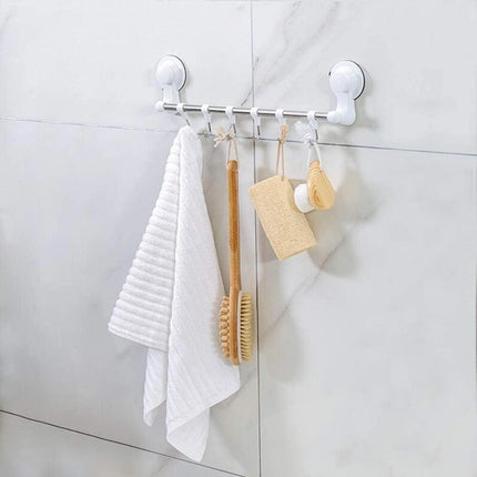 Appendino con ventosa con 6 ganci per bagno e cucina porta utensili asciugamani organizer da muro - enzoled
