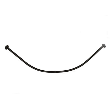 Bastone per tenda doccia universale curvo con aste 90x90 cm nero asta per tende arredo bagno - enzoled