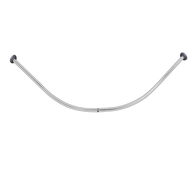 Bastone per tenda doccia curvo universale aste 90x90 cm argento asta per tende arredo bagno - enzoled