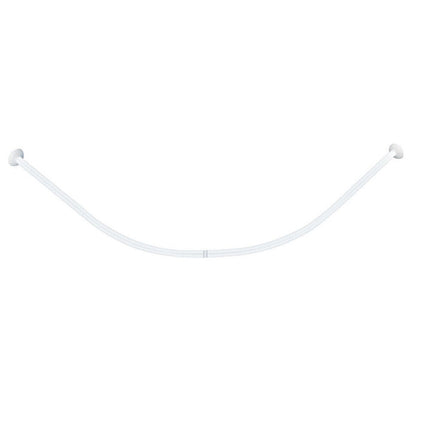 Bastone per tenda doccia curvo universale aste 90x90 cm bianco asta per tende arredo bagno - enzoled