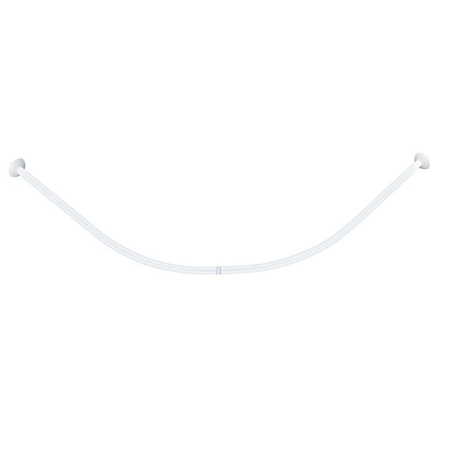 Bastone per tenda doccia curvo universale aste 90x90 cm bianco asta per tende arredo bagno - enzoled
