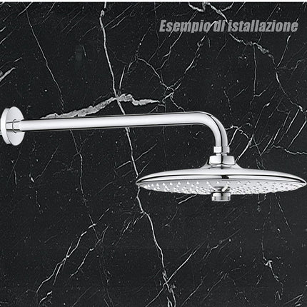 Braccio per soffione doccia a parete supporto universale a muro asta per docce 20 30 35 cm - enzoled