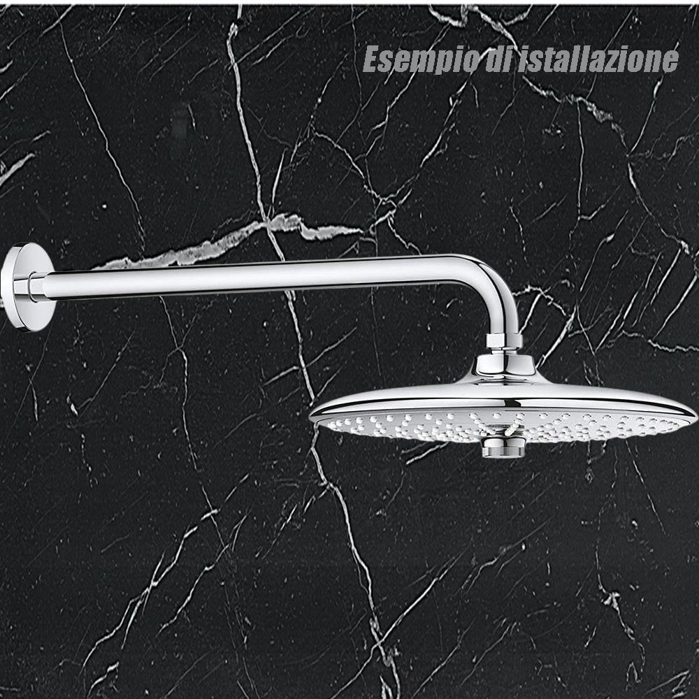 Braccio per soffione doccia a parete supporto universale a muro asta per docce 20 30 35 cm - enzoled