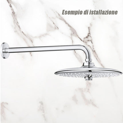 Braccio per soffione doccia a parete supporto universale a muro asta per docce 20 30 35 cm - enzoled