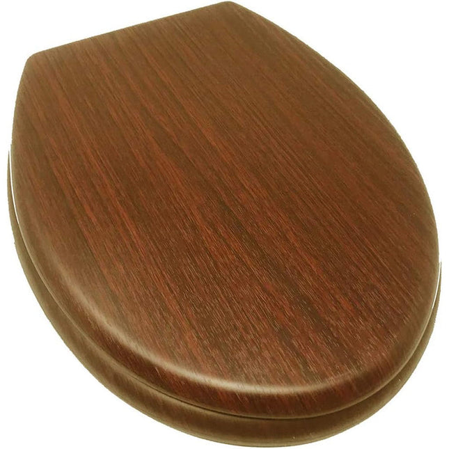 Copriwater universale in legno mdf tavoletta da bagno WC con cerniere resistente legno chiaro - enzoled