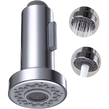 Doccetta soffione di ricambio per miscelatore da cucina 2 modalità di getto attacco 1/2 inch, cromato per rubinetto - enzoled