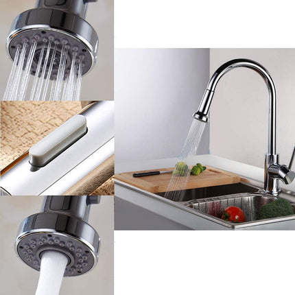 Doccetta soffione di ricambio per miscelatore da cucina 2 modalità di getto attacco 1/2 inch, cromato per rubinetto - enzoled