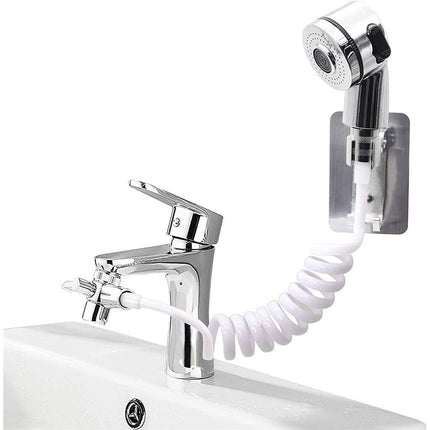 Doccia per rubinetto doccetta con tubo flessibile deviatore due vie soffione 2 modalità di getto pulsante - enzoled