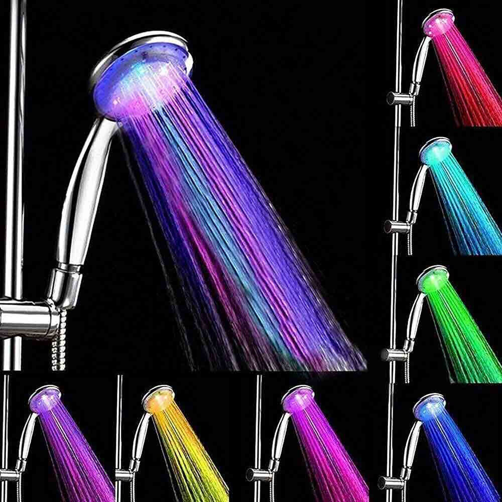 Soffione doccia con led rgb doccetta a telefono 20 e 25  cm cromoterapia doccia emozionale multicolore - enzoled