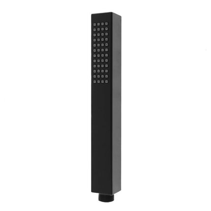 Doccino quadrato slim ultra moderno nero soffione doccia da bagno vasca attacco 1/2 - enzoled
