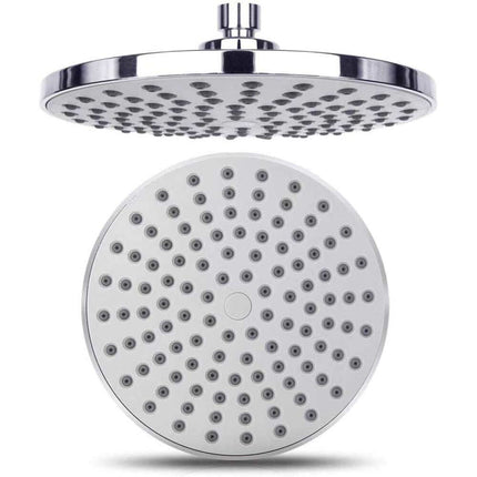 Soffione doccia con led rgb rotondo Ø 20 cm per cromoterapia doccia emozionale doccetta multicolore argento - enzoled