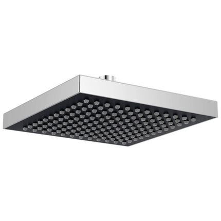 Soffione per doccia da bagno quadrato 10x10cm effetto pioggia nero in termoplastica - enzoled