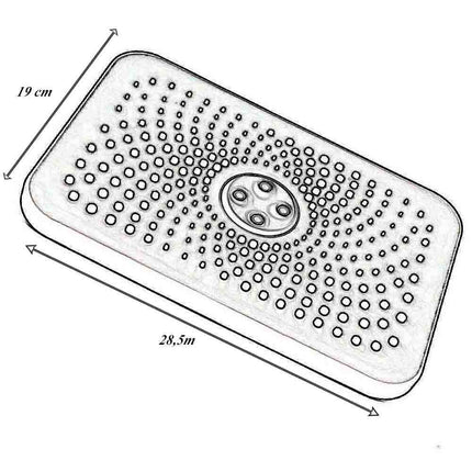 Soffione per doccia da bagno rettangolare 28,5x 19 cm in abs doccetta con filtro anticalcare alta pressione - enzoled
