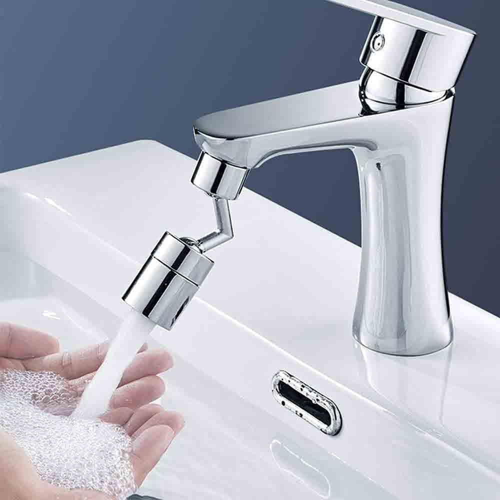 Filtro Universale Anti Schizzo per Rubinetto Bagno in Ottone Cromato Lucido orientabile maschio femmina - enzoled