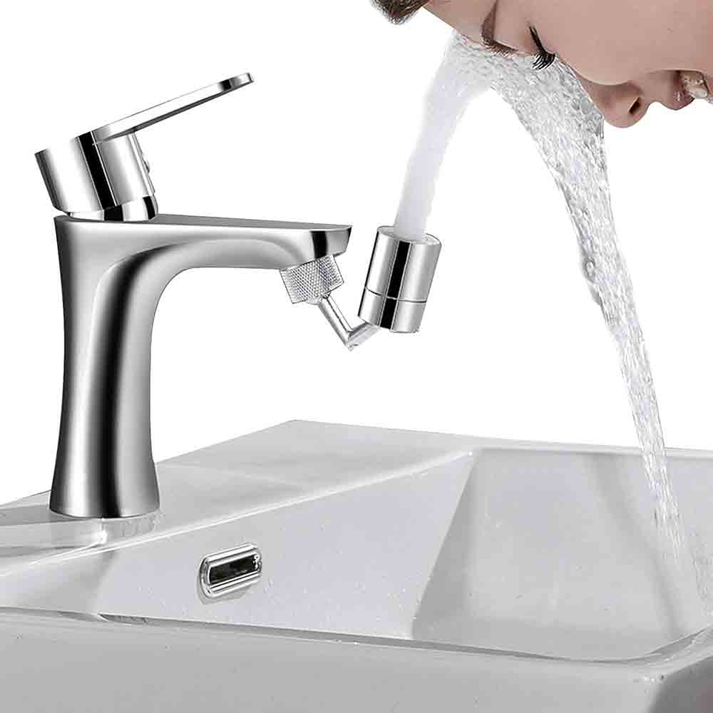 Filtro Universale Anti Schizzo per Rubinetto Bagno in Ottone Cromato Lucido orientabile maschio femmina - enzoled