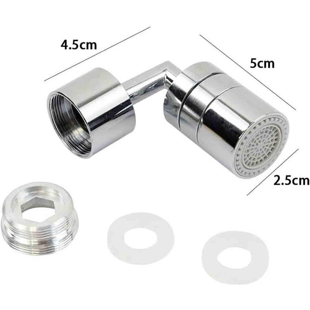 Filtro Universale Anti Schizzo per Rubinetto Bagno in Ottone Cromato Lucido orientabile maschio femmina - enzoled
