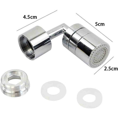 Filtro Universale Anti Schizzo per Rubinetto Bagno in Ottone Cromato Lucido orientabile maschio femmina - enzoled