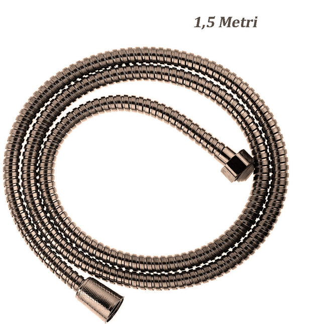 Laccio doccia bronzo tubo flessibile per doccetta e vasca da 200 150 cm attacco 1/2 pollici per soffione - enzoled