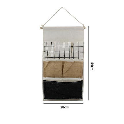 Porta Oggetti da Bagno in Tessuto con Tasche Ganci Organizer Multiuso vari modellli - enzoled