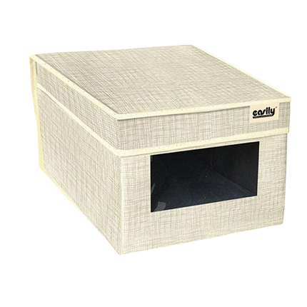 Scatola porta abiti con coperchio porta documenti oggetti contenitore organizer per casa ufficio 25x35x16 cm - enzoled