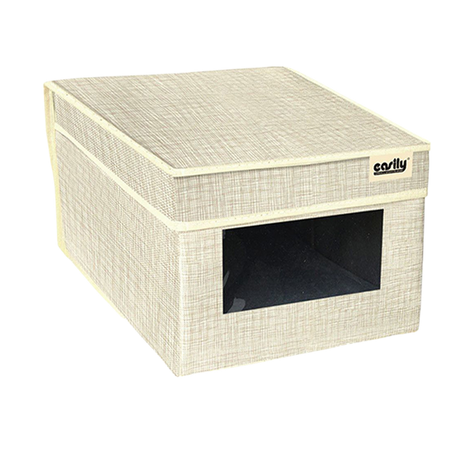 Scatola porta abiti con coperchio porta documenti oggetti contenitore organizer per casa ufficio 25x35x16 cm - enzoled