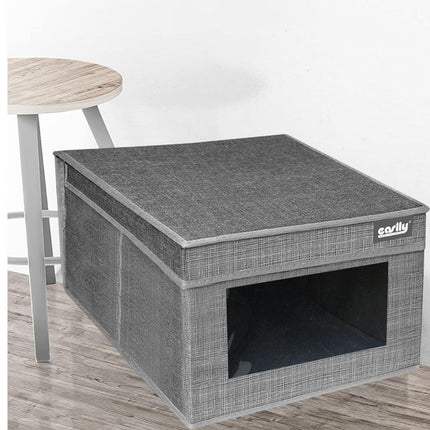 Scatola porta abiti con coperchio porta documenti oggetti contenitore organizer per casa ufficio 25x35x16 cm - enzoled
