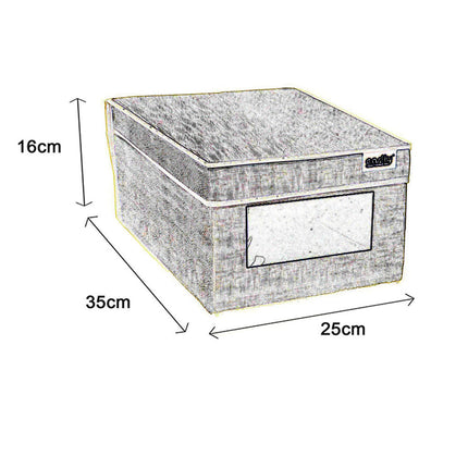 Scatola porta abiti con coperchio porta documenti oggetti contenitore organizer per casa ufficio 25x35x16 cm - enzoled