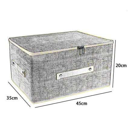 Scatola box porta abiti contenitore organizer portaoggetti per armadi con chiusura zip cerniera 35x45x20 cm - enzoled